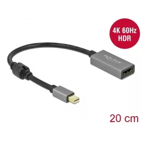   Delock Aktív mini DisplayPort 1.4 - HDMI átalakító 4K 60 Hz (HDR) (DL-66570)