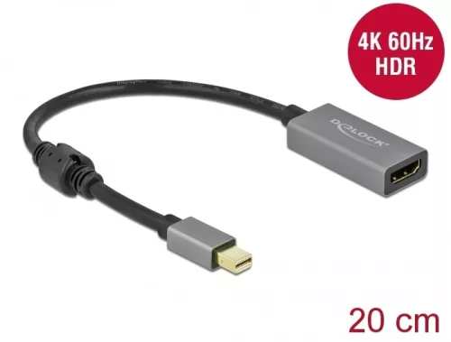 Delock Aktív mini DisplayPort 1.4 - HDMI átalakító 4K 60 Hz (HDR) (DL-66570)
