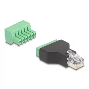   Delock RJ12 apa - Terminal Block Adapter 6 tűs 2-részes (DL-66590)