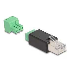   Delock RJ45 apa - Terminal Block Adapter 3 tűs 2-részes (DL-66607)