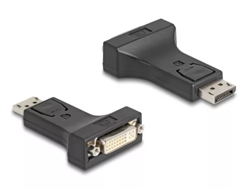 Delock Adapter DisplayPort 1.1-dugós csatlakozó   DVI-csatlakozóhüvely passzív fekete (DL-66615)