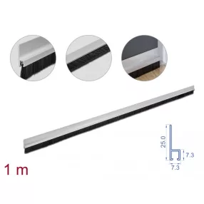   Delock 20 mm hosszú, egyenes kefeszalag 1 m hosszú alumínium foglalattal (DL-66649)