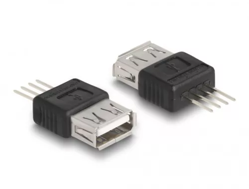 Delock Adapter A-típusú USB 2.0 anya   4 tű (DL-66653)