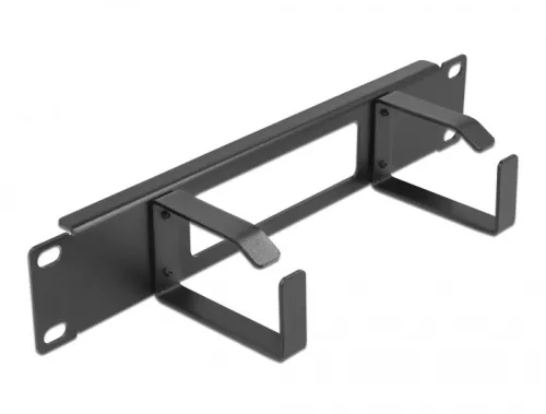 Delock 10  kábel rendező panel nyílással és 2 hurokkal 1U fekete (DL-66654)