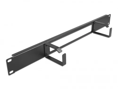 Delock 19  kábel rendező panel nyílással és 2 hurokkal 1U fekete (DL-66655)