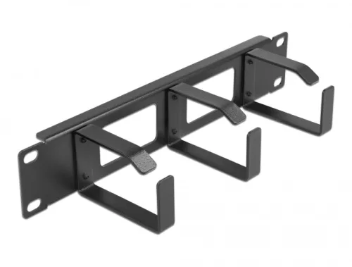 Delock 10  kábel rendező panel nyílással és 3 hurokkal 1U fekete (DL-66656)