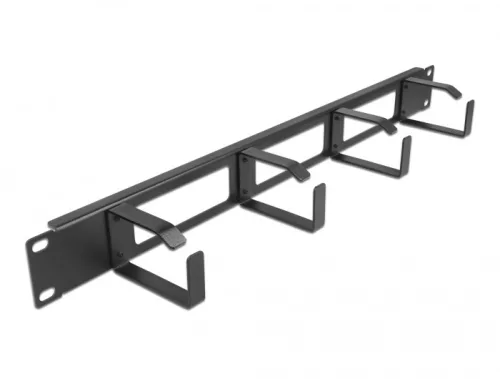 Delock 19  kábel rendező panel nyílással és 4 hurokkal 1U fekete (DL-66658)