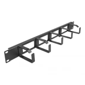   Delock 19  kábel rendező panel nyílással és 5 hurokkal 1U fekete (DL-66659)