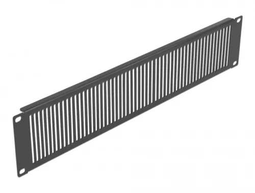 Delock 19  hálózati kabin panel hosszanti ventiláló nyílásokkal 2U fekete (DL-66671)