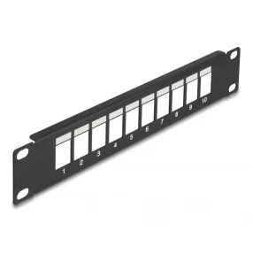Delock 10  10 portos fekete Keystone Patch Panel (DL-66676)