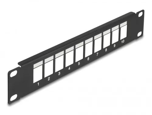 Delock 10  10 portos fekete Keystone Patch Panel (DL-66676)