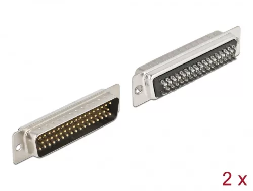 Delock D-Sub HD 50 tűs apa fém, forrasztható változat 2 db. (DL-66705)