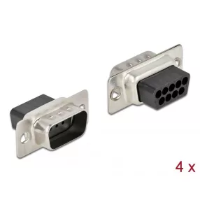 Delock D-Sub 9 tűs krimpelhető apa, fém 4 db. (DL-66708)