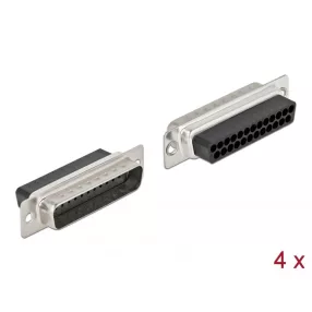 Delock D-Sub 25 tűs krimpelhető apa, fém 4 db. (DL-66710)