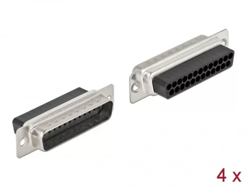 Delock D-Sub 25 tűs krimpelhető apa, fém 4 db. (DL-66710)