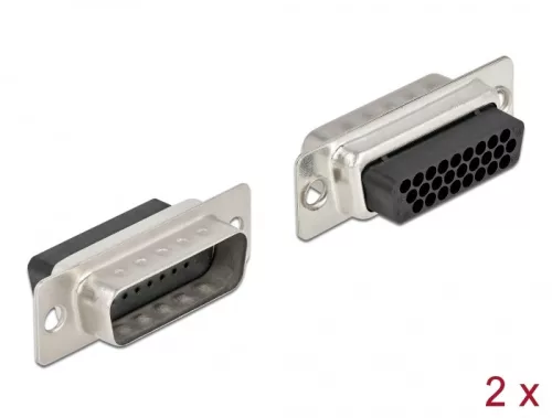 Delock D-Sub HD 26 tűs krimpelhető apa, fém 2 db. (DL-66713)