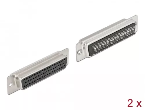 Delock D-Sub HD 50 tűs hüvely, forrasztható változat 2 db. (DL-66716)