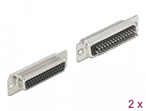 Delock D-Sub HD 44 tűs anya fém forrasztott változat 2 db (DL-66718)