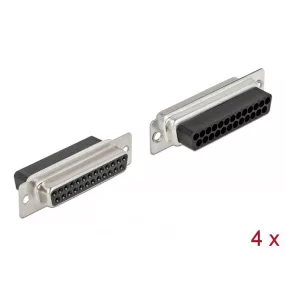   Delock D-Sub 25 tűs krimpelhető hüvely, fém 4 db. (DL-66721)
