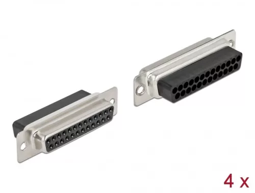 Delock D-Sub 25 tűs krimpelhető hüvely, fém 4 db. (DL-66721)