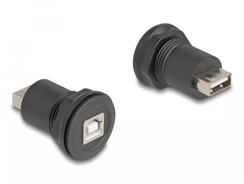 Delock USB 2.0 B-típusú   USB 2.0 A-típusú beépített csatlakozóval fekete (DL-66744)