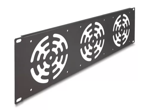 Delock 19  rack takaró 3 ventilátor számára 120 x 120 mm méretű 3U sötétszürke (DL-66747)