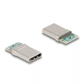   Delock M12 A-kódolt adapter 8 tűs apa - RJ45 anya Cat.5e beszerelő mélyedéssel egyenes, narancssárga színű (DL-66756)