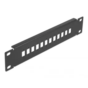   Delock 10  optikai szálas patch panel 12 portos SC Simplex / LC Duplex-hez 1U fekete (DL-66801)