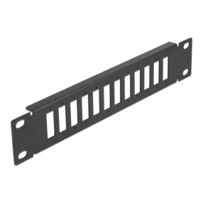   Delock 10  optikai szálas patch panel 12 portos SC Duplex / LC Quad-hez 1U fekete (DL-66802)