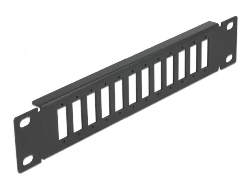 Delock 10  optikai szálas patch panel 12 portos SC Duplex / LC Quad-hez 1U fekete (DL-66802)