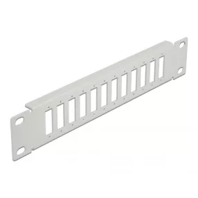   Delock 10  optikai szálas patch panel 12 portos SC Duplex / LC Quad-hez 1U szürke (DL-66804)