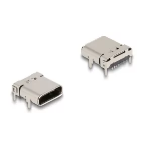   Delock M12 A-kódolt adapter 8 tűs anya - RJ45 anya Cat.5e beszerelő mélyedéssel, egyenes, narancssárga színű (DL-66805)