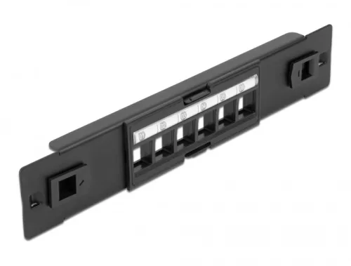 Delock 10  Keystone Patch Panel 6 portos eszközmentes (DL-66819)