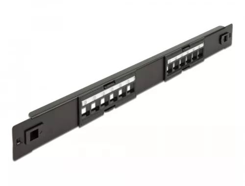 Delock 19  Keystone Patch Panel 12 portos eszközmentes (DL-66821)