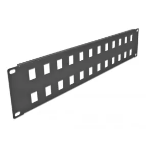   Delock 19  24 portos fekete Keystone Patch Panel 2U (DL-66837)