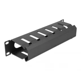   Delock 10  kábelkezelő menetpanel, nyílással, 1U, fekete (DL-66843)