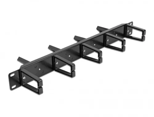 Delock 19  kábelrendező menetpanel mindkét oldalon 9 hurokkal (5 db. vertikális, 4 db. 45 -os szögbe (DL-66850)
