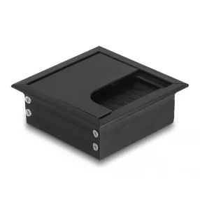   Delock Kábel tömítő/rendező asztalba szerelt változathoz kefével 80 x 80 x 28 mm méretű, fekete (DL-66855)