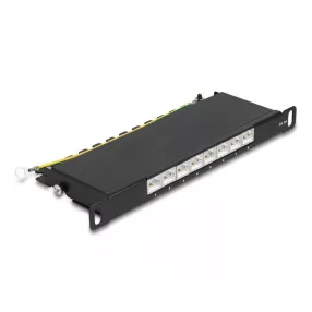   Delock 10  patch panel 8 porttal Cat.6A 0,5U fekete (DL-66870)