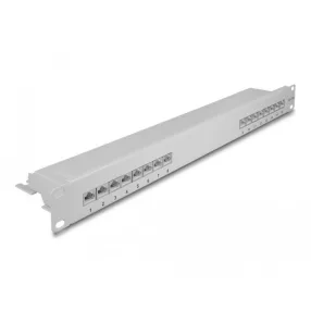   Delock 19  patch panel 16 porttal Cat.6A 1U szürke (DL-66877)
