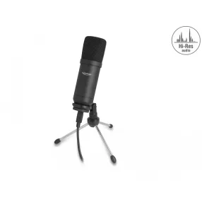   Delock Professzionális USB kondenzor mikrofon 24 Bit / 192 kHz személyi számítógéphez és laptophoz (DL-66882)