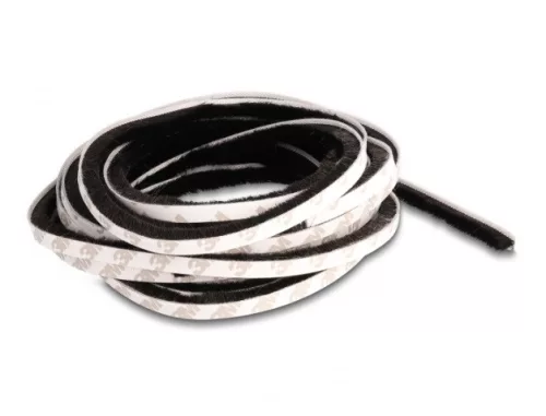 Delock Öntapadós kefe csíp 15 mm széles - hossza 5 m fekete (DL-66895)