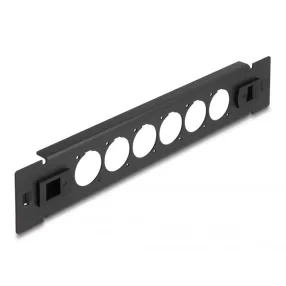   Delock 10  D-típusú patch panel 6 porttal eszköz nélkül szerelhető fekete (DL-66899)