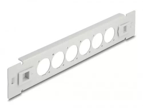 Delock 10  D-típusú patch panel 6 porttal eszköz nélkül szerelhető szürke (DL-66901)
