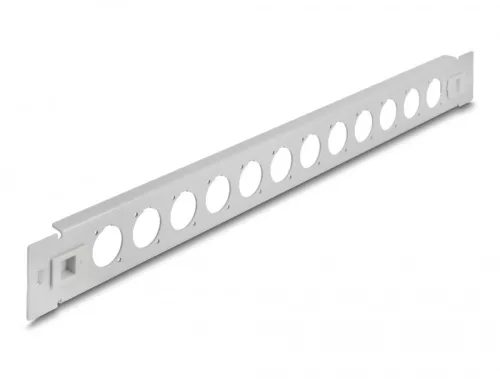 Delock 19  D-típusú patch panel 12 porttal eszköz nélkül szerelhető szürke (DL-66902)