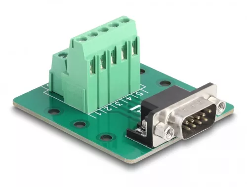 Delock D-Sub 9 tűs apa - Terminal Block DIN sínhez (DL-66907)