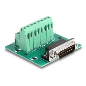   Delock D-Sub 15 tűs apa - Terminal Block DIN sínhez (DL-66909)