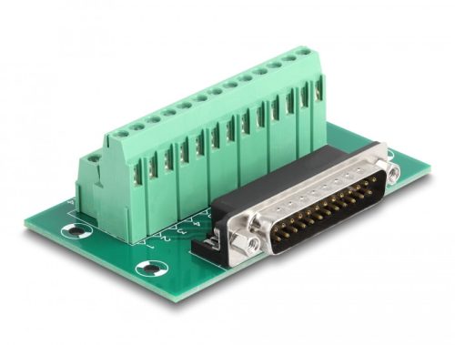 Delock D-Sub 25 tűs apa - Terminal Block DIN sínhez