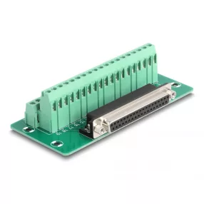   Delock D-Sub 37 tűs anya - Terminal Block DIN sínhez (DL-66914)