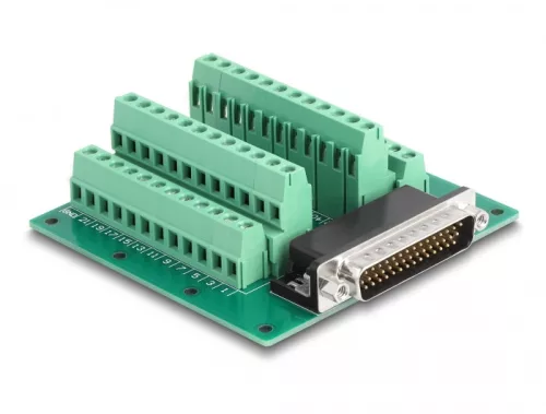 Delock D-Sub HD 44 tűs apa - Terminal Block DIN sínhez (DL-66915)